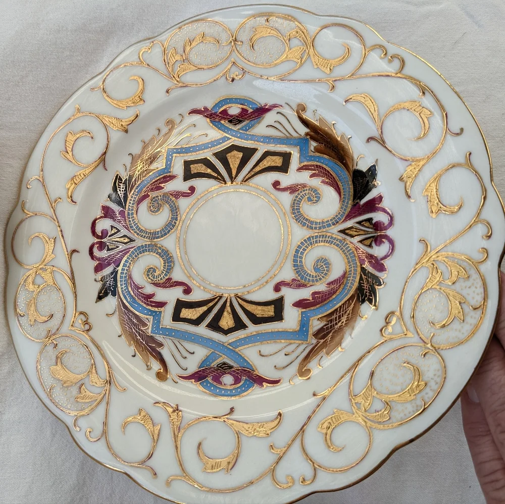 Boseck & Co Imperial Vienna Austria Art Nouveau Handpainted Porcelain Plates - 4 - Picture 7 of 16